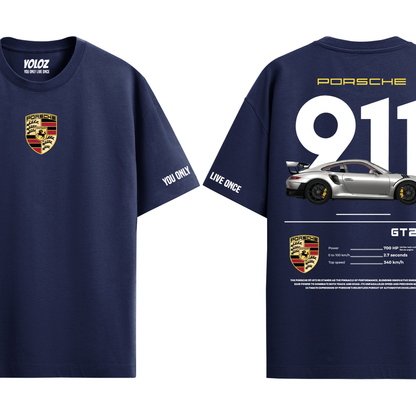 PORSCHE NAVY BLUE OVERSIZED T-SHIRT