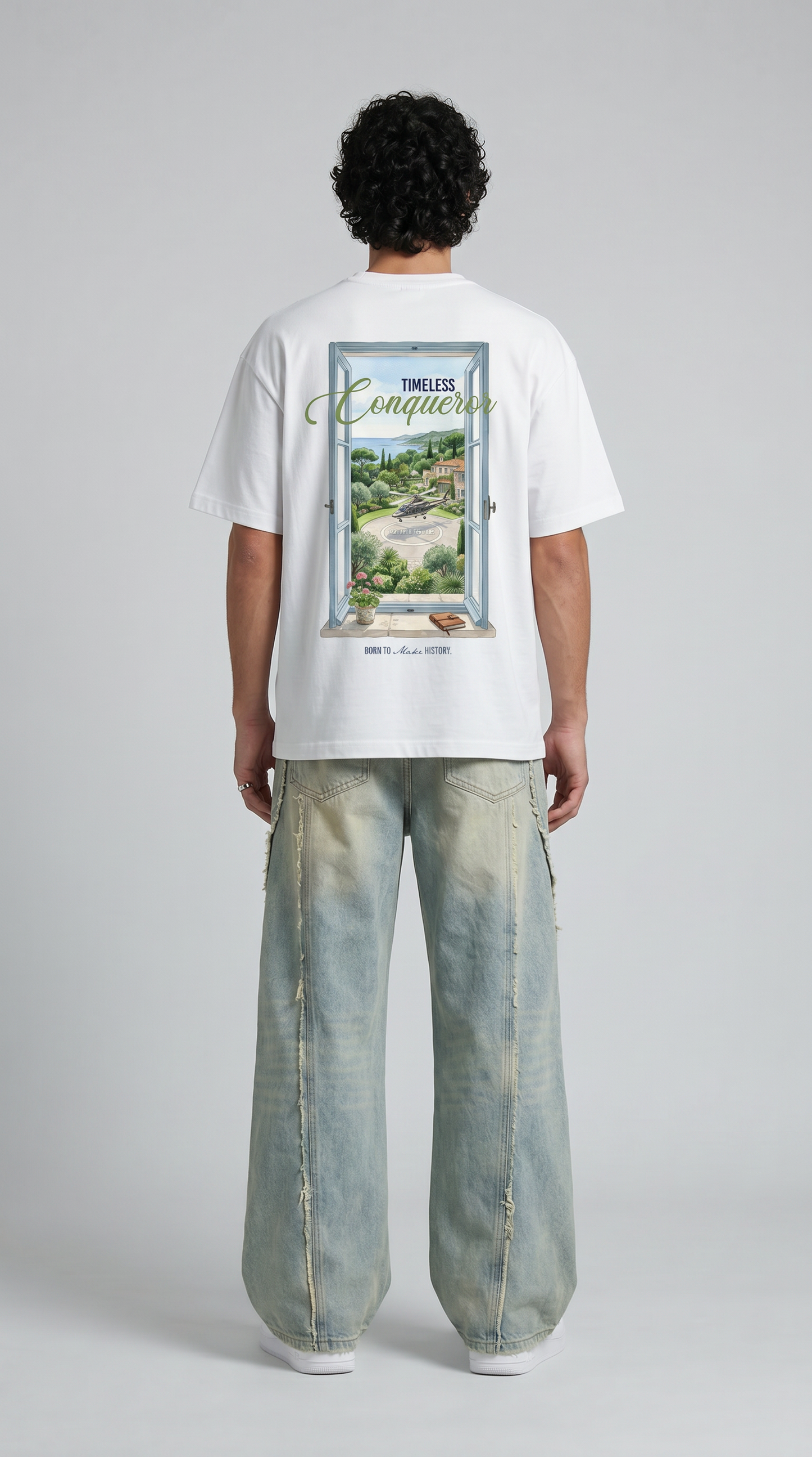 Timeless Conqueror White Oversized T-Shirt