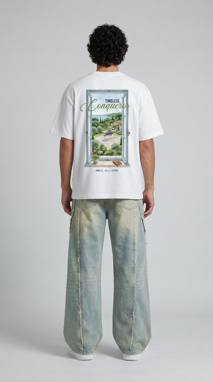 Timeless Conqueror White Oversized T-Shirt