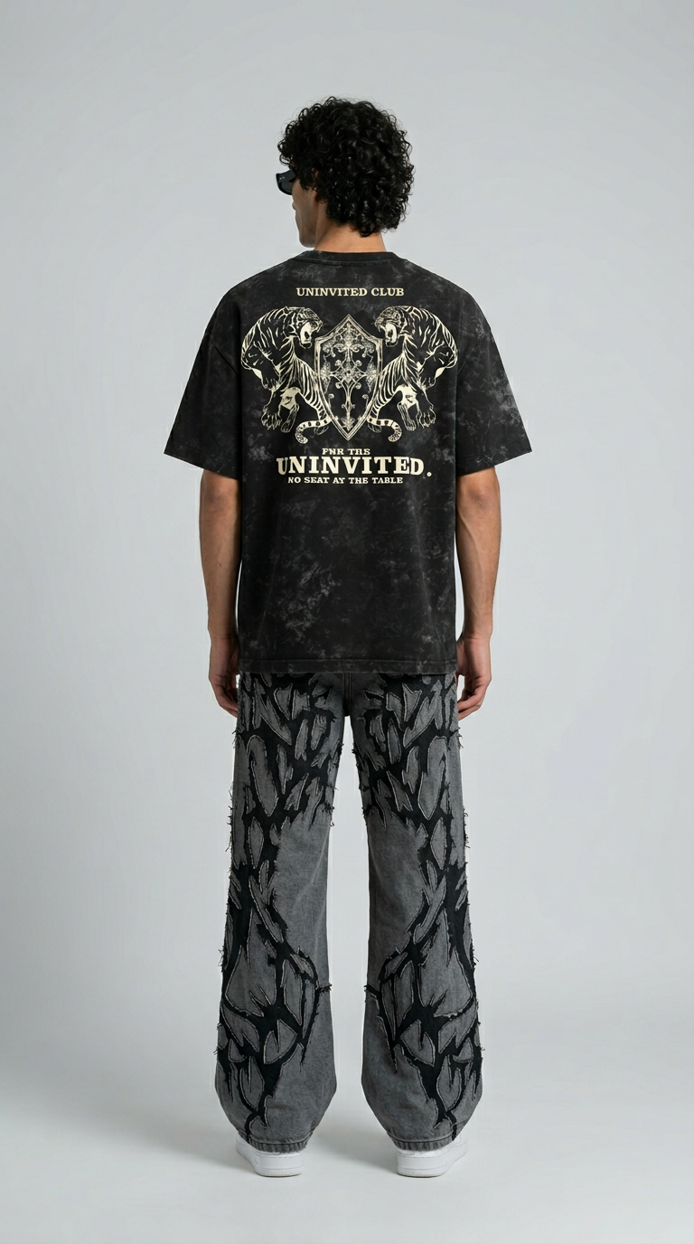 Uninvited Club Acid Wash Oversized T-Shirt