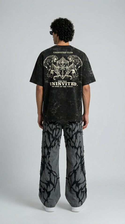 Uninvited Club Acid Wash Oversized T-Shirt