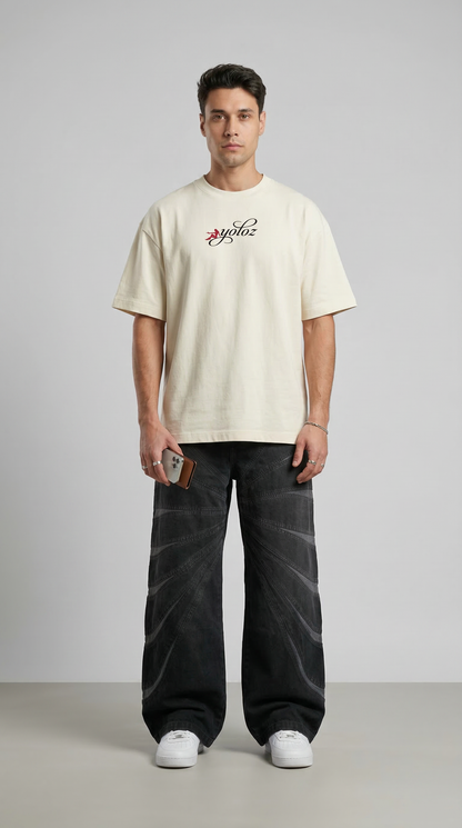 No Right Decisions Off White Oversized T- Shirt
