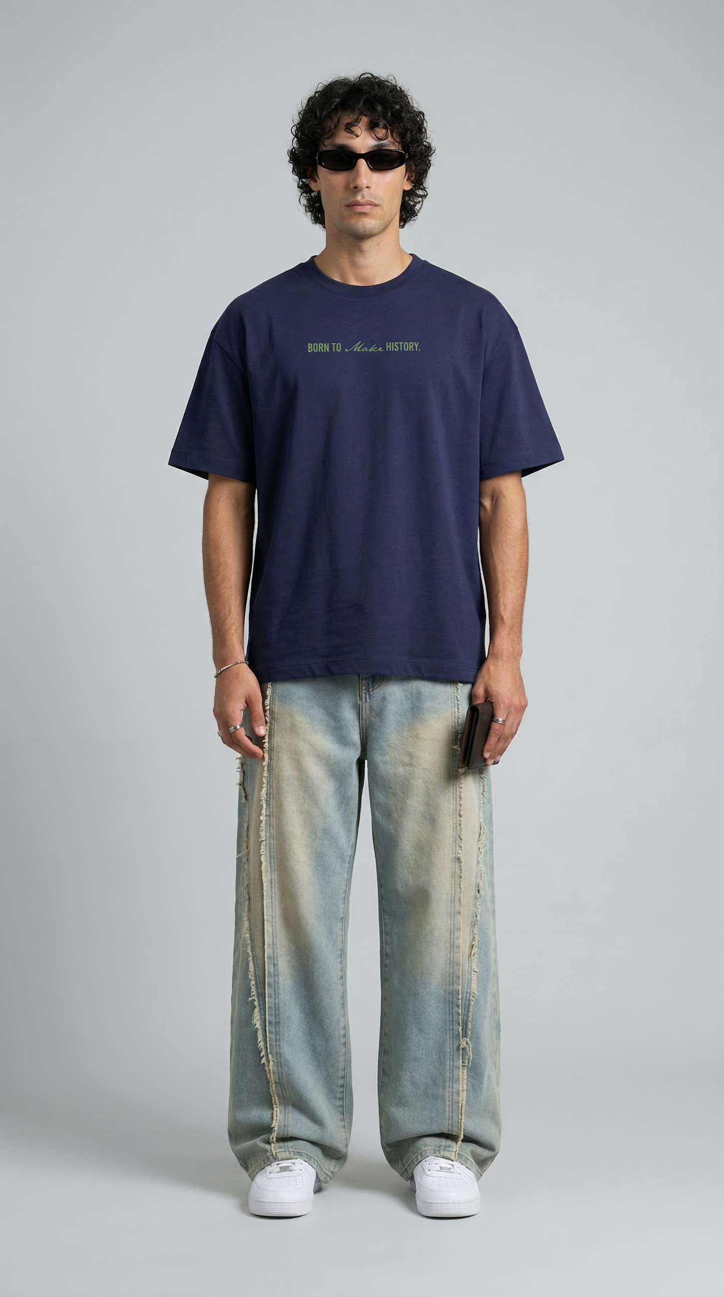 Timeless Conqueror Navy blue Oversized T-Shirt