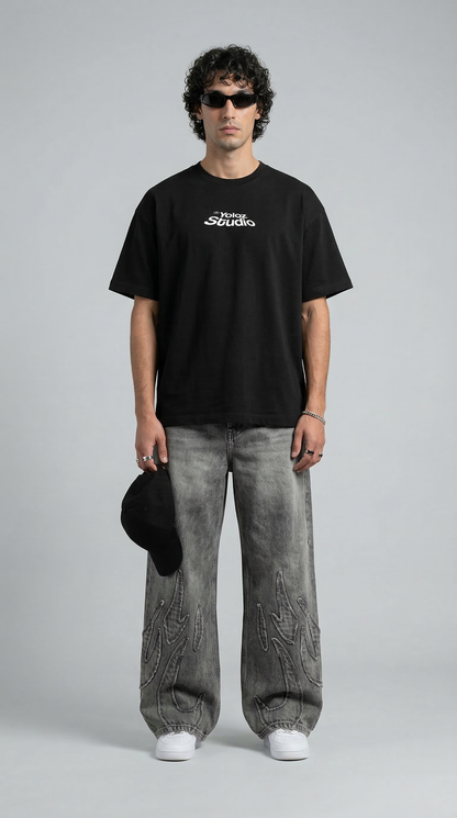 Love Gearbox Black Oversized T-Shirt