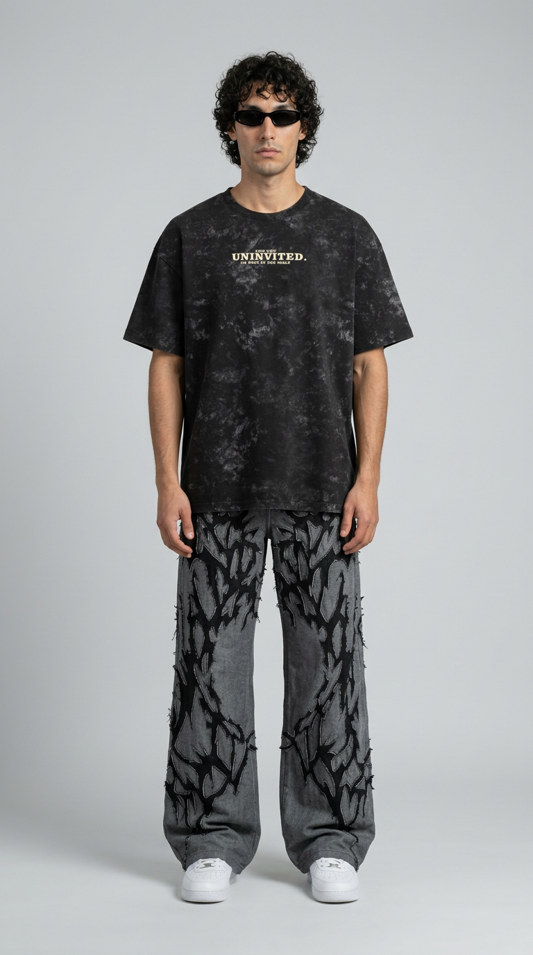 Uninvited Club Acid Wash Oversized T-Shirt