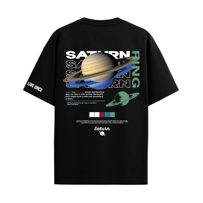 SATURN BLACK OVERSIZED T-SHIRT