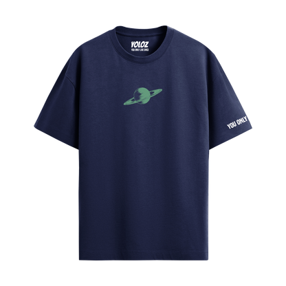 SATURN NAVY BLUE OVERSIZED T-SHIRT