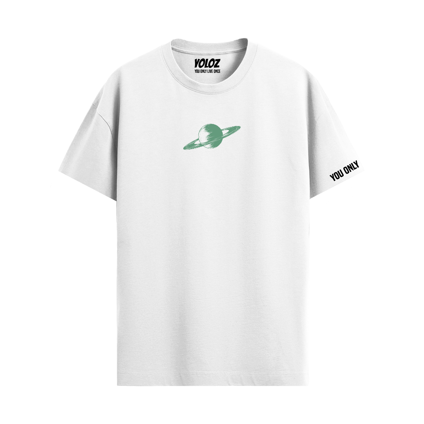 SATURN WHITE REGULAR FIT T-SHIRT