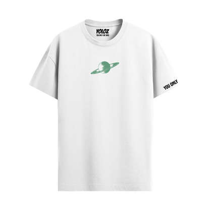 SATURN WHITE REGULAR FIT T-SHIRT