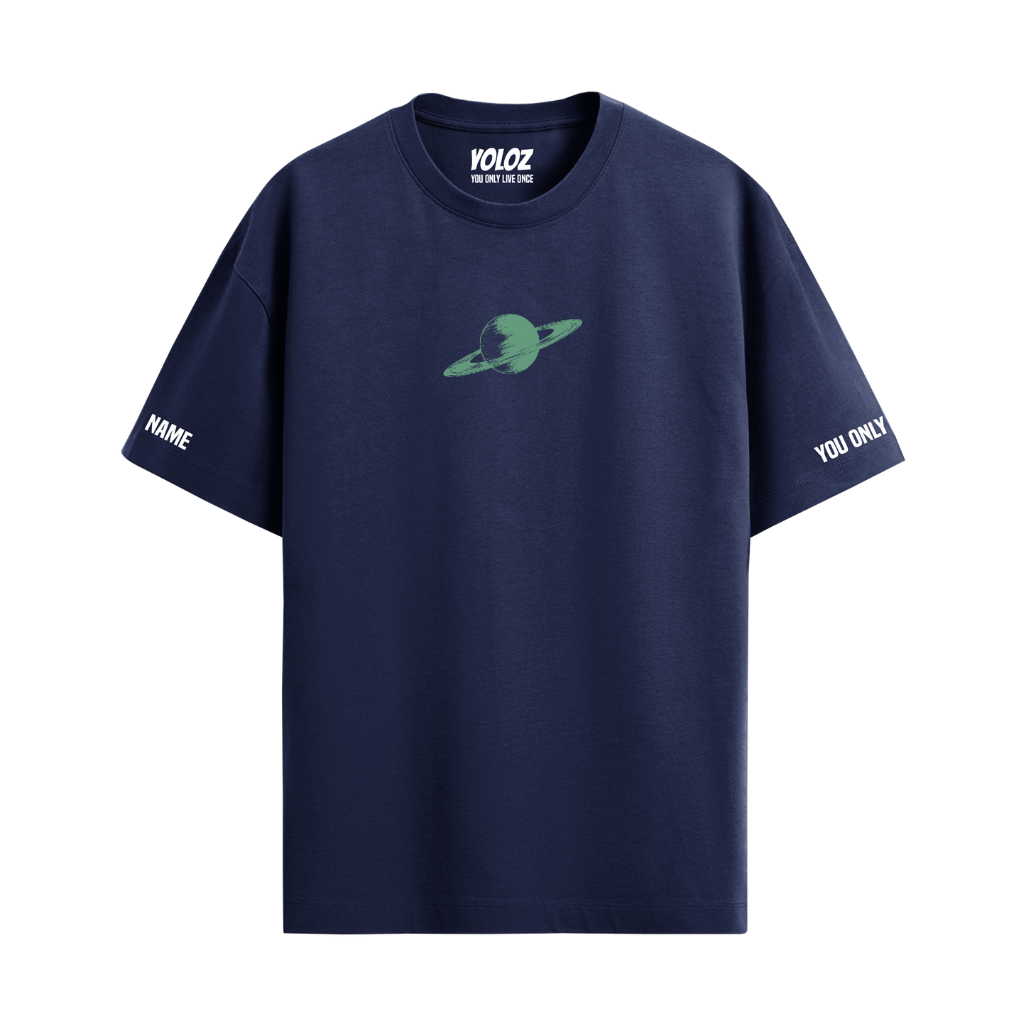 SATURN NAVY BLUE OVERSIZED T-SHIRT