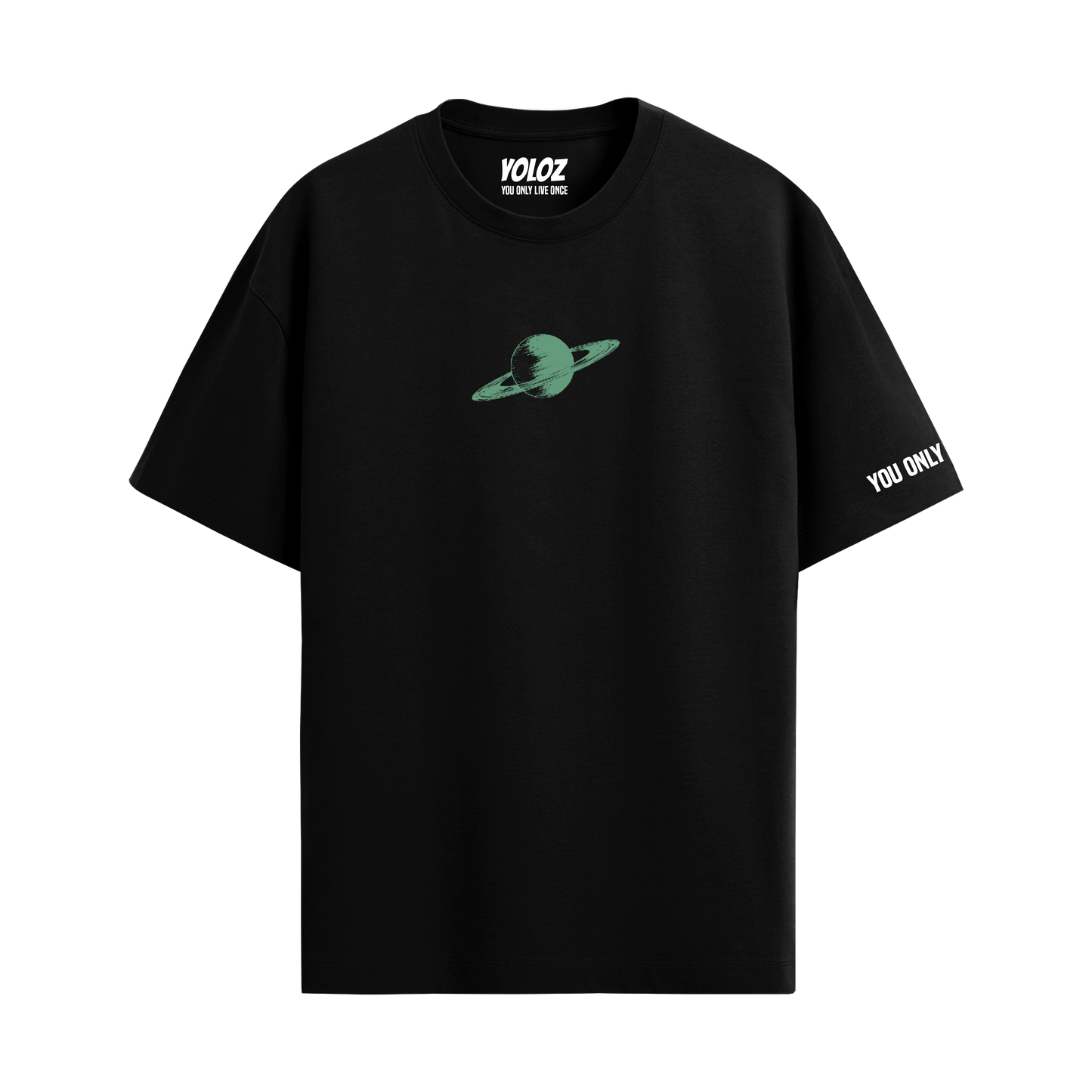 SATURN BLACK OVERSIZED T-SHIRT