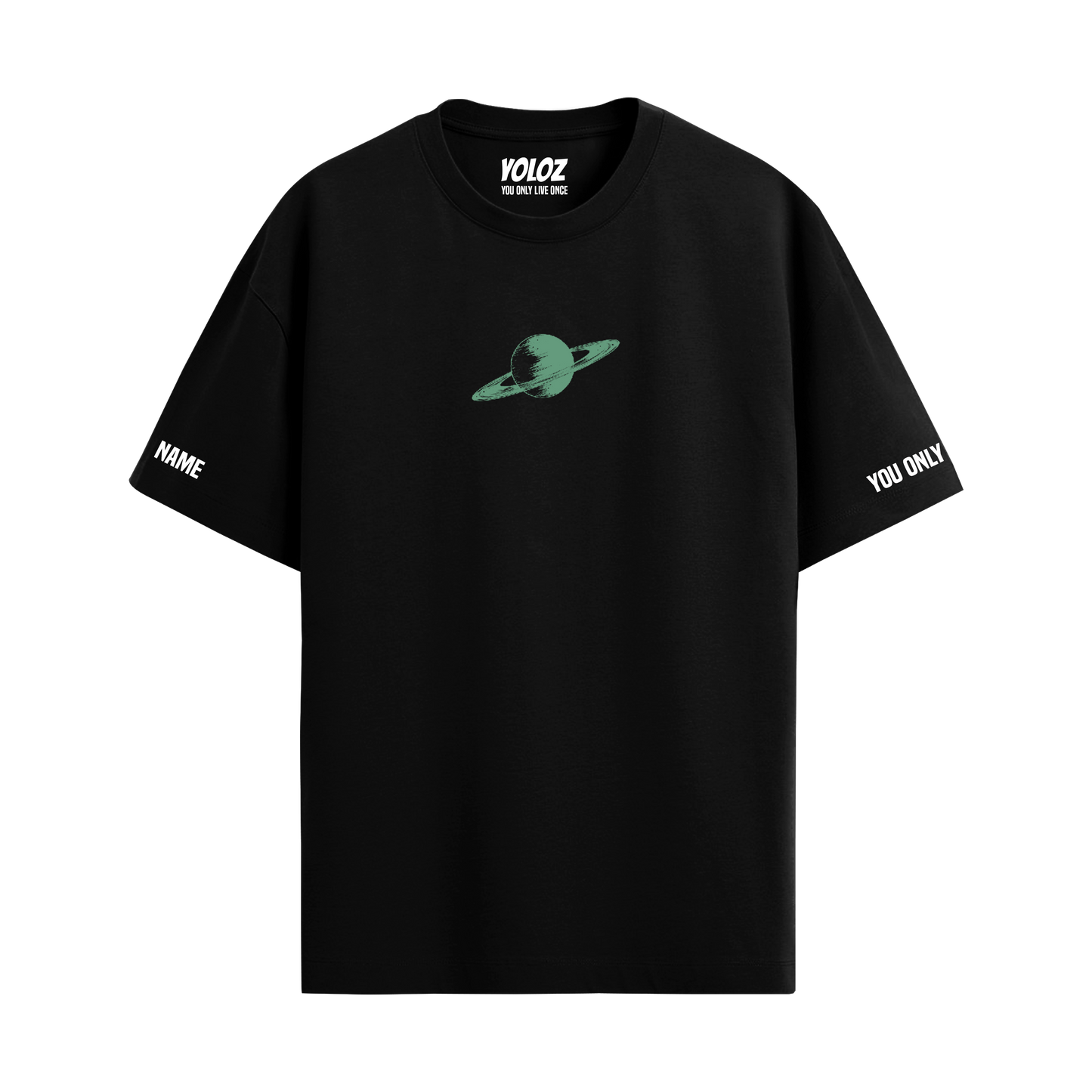 SATURN BLACK OVERSIZED T-SHIRT