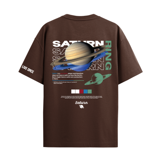 SATURN BROWN OVERSIZED T-SHIRT