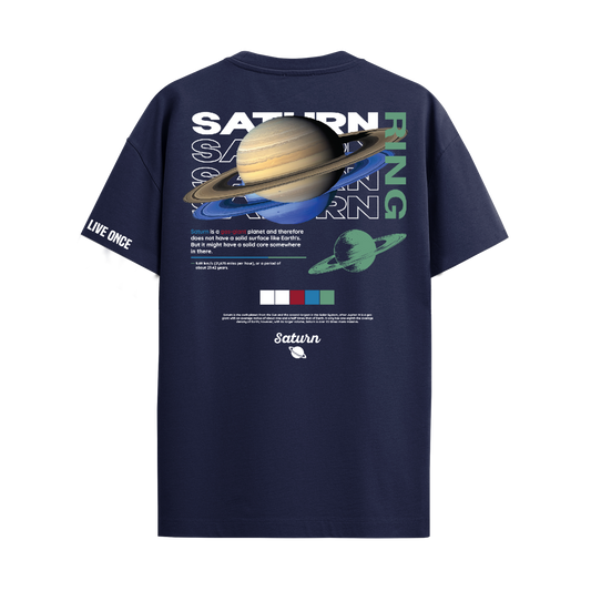 SATURN NAVY BLUE REGULAR FIT T-SHIRT
