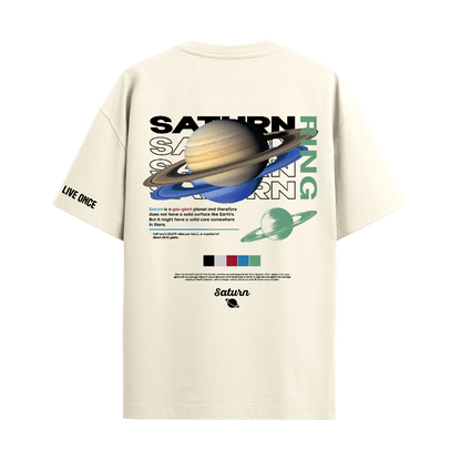 SATURN OFF-WHITE OVERSIZED T-SHIRT