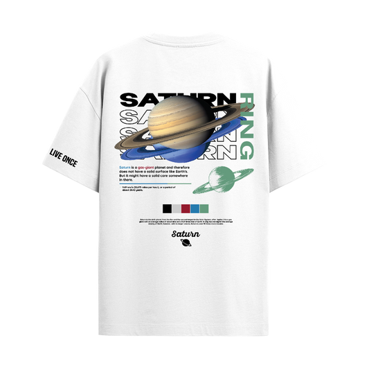 SATURN WHITE OVERSIZED T-SHIRT