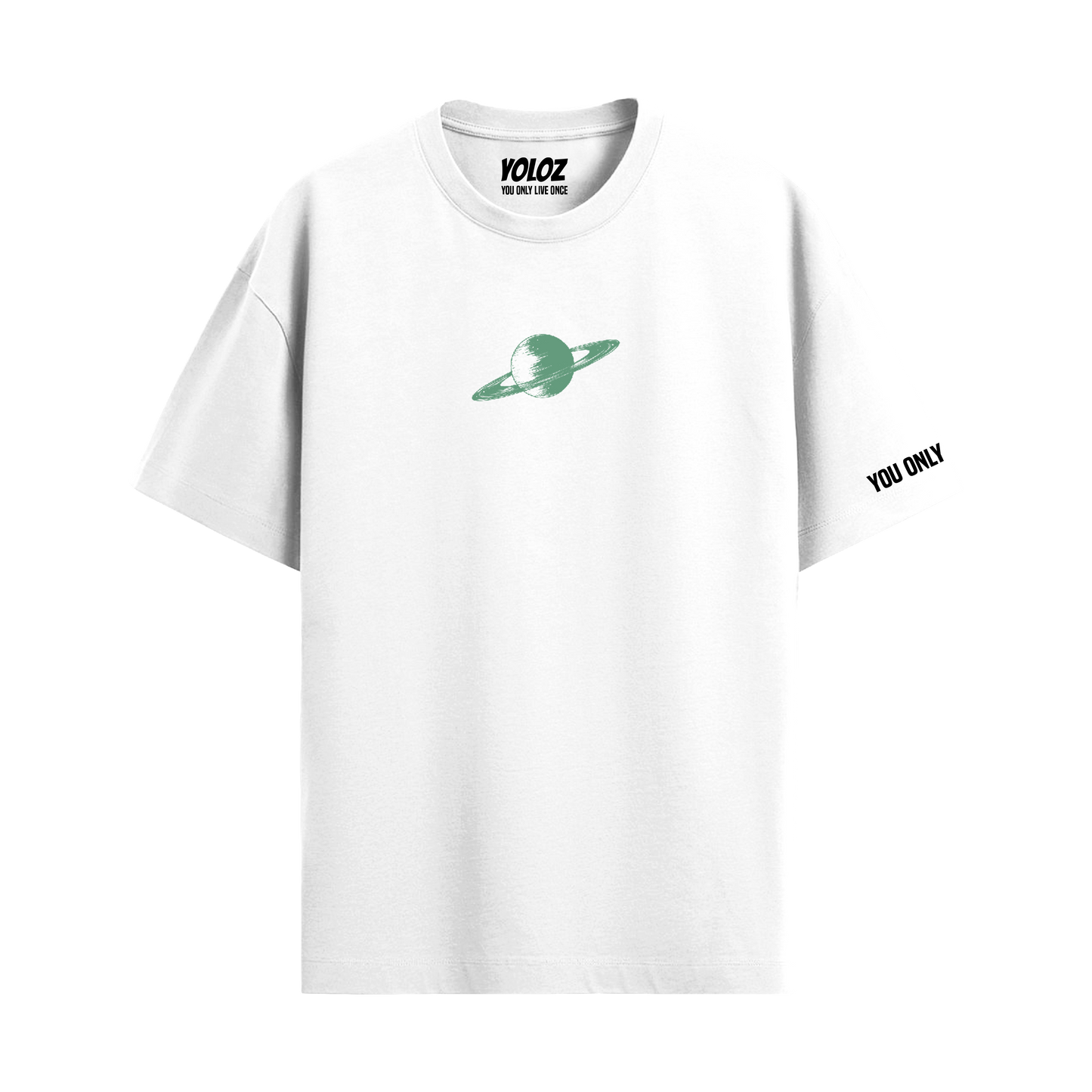 SATURN WHITE OVERSIZED T-SHIRT