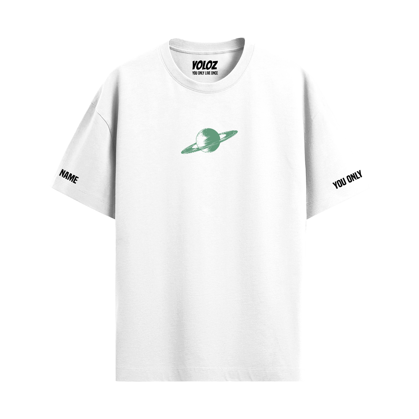 SATURN WHITE OVERSIZED T-SHIRT