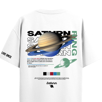 SATURN WHITE OVERSIZED T-SHIRT
