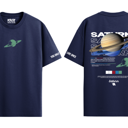 SATURN NAVY BLUE OVERSIZED T-SHIRT