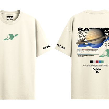 SATURN OFF-WHITE OVERSIZED T-SHIRT