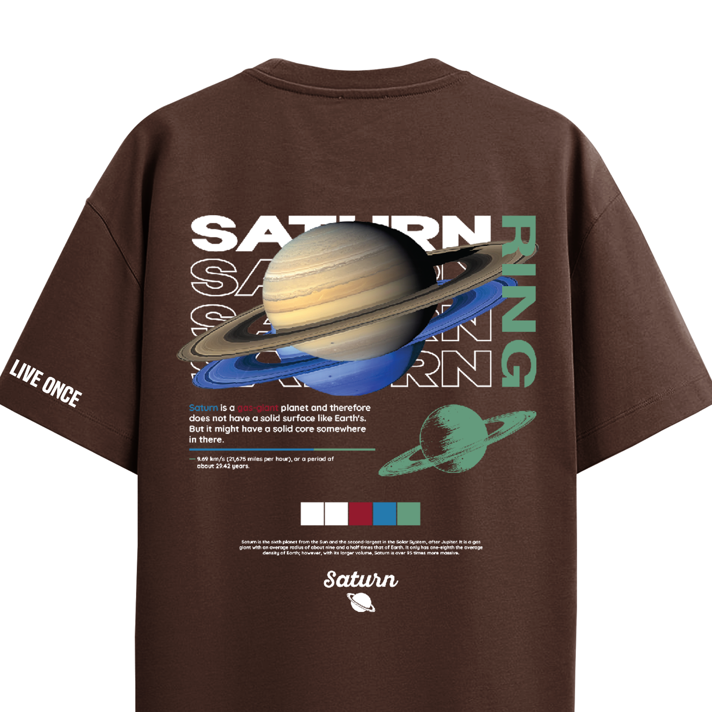 SATURN BROWN OVERSIZED T-SHIRT