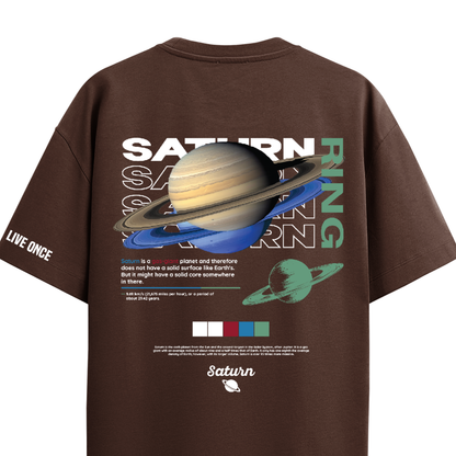 SATURN BROWN OVERSIZED T-SHIRT
