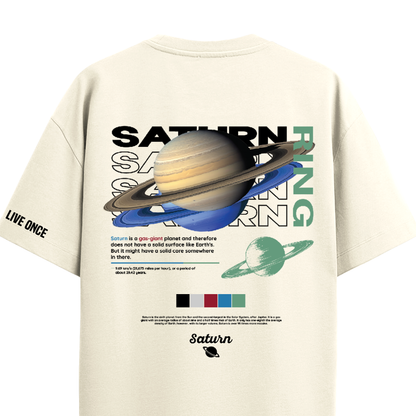 SATURN OFF-WHITE OVERSIZED T-SHIRT