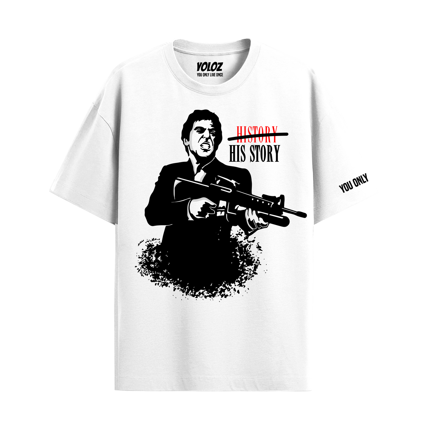 HIS STORY WHITE OVERSIZED T-SHIRT