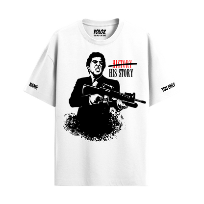 HIS STORY WHITE OVERSIZED T-SHIRT