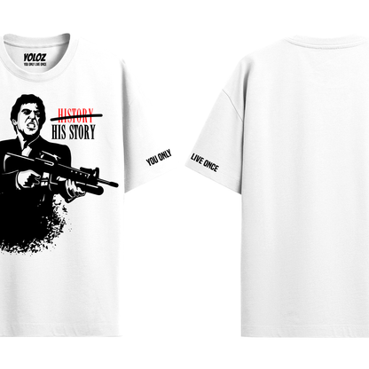 HIS STORY WHITE OVERSIZED T-SHIRT