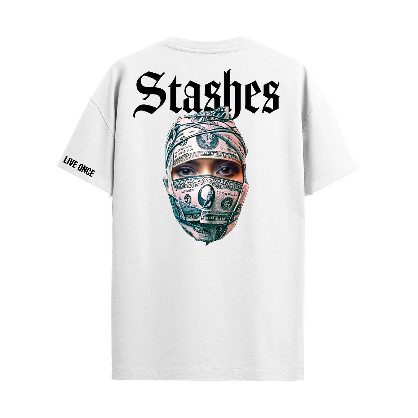 STASHES WHITE REGULAR FIT T-SHIRT
