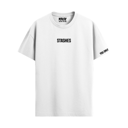 STASHES WHITE REGULAR FIT T-SHIRT