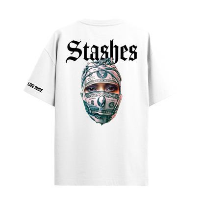 STASHES WHITE OVERSIZED T-SHIRT