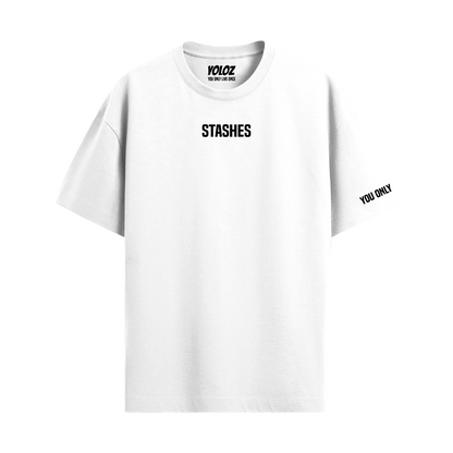 STASHES WHITE OVERSIZED T-SHIRT