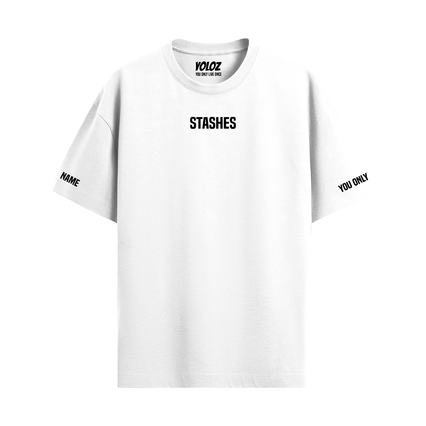 STASHES WHITE OVERSIZED T-SHIRT