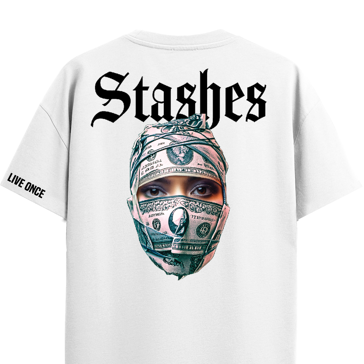STASHES WHITE REGULAR FIT T-SHIRT