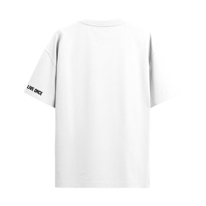 EYES NEVER LIE WHITE OVERSIZED T-SHIRT