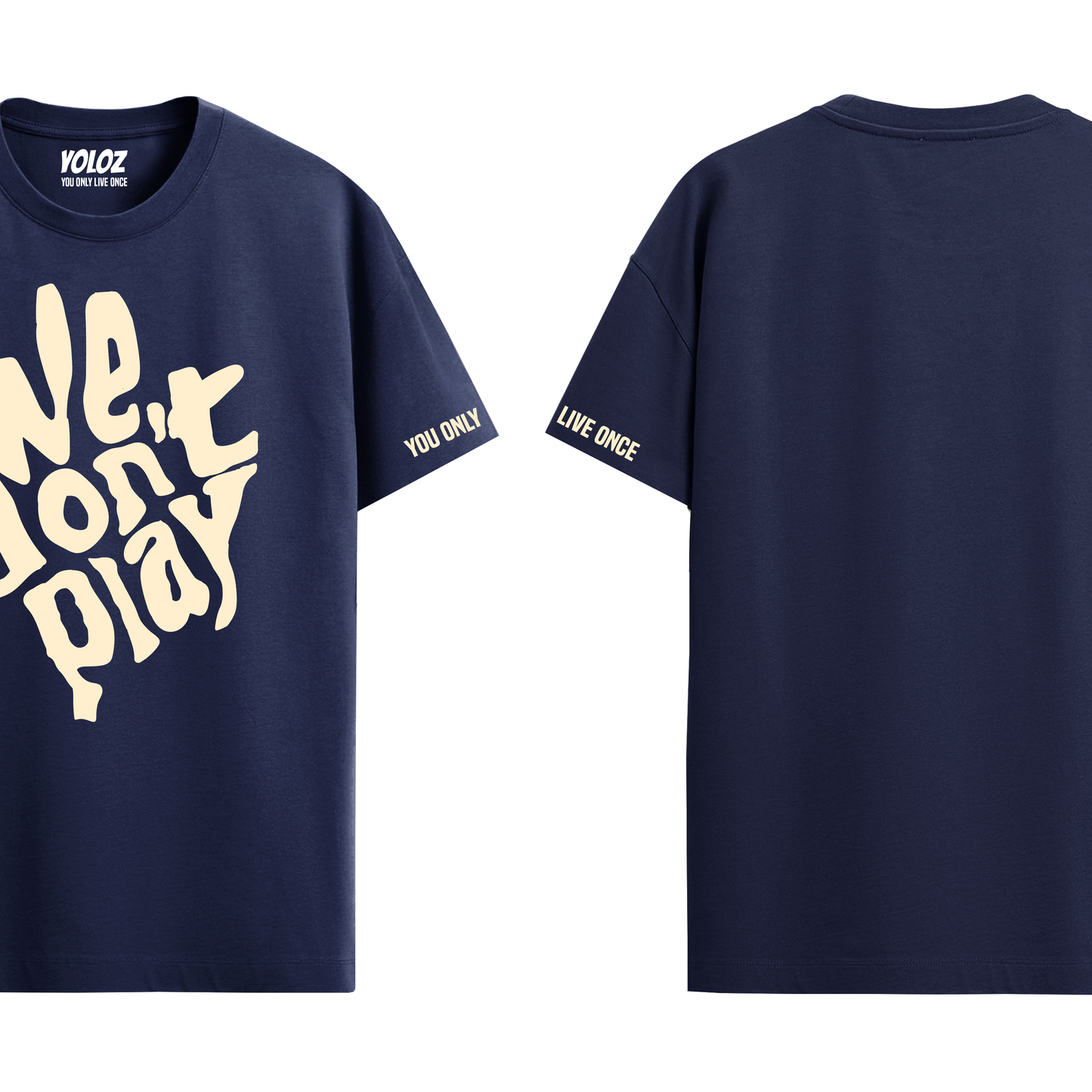 WE DON'T PLAY NAVY BLUE REGULAR FIT T-SHIRT